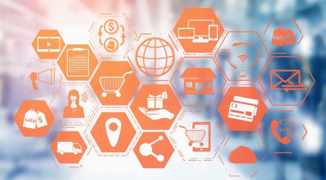 Projekt PERFORM Icons zum Thema Omnichannel